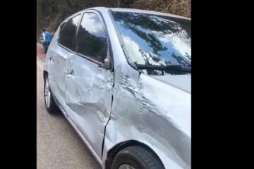 Colisão entre caminhão e carro causa susto na AMG-1210, em Itabira