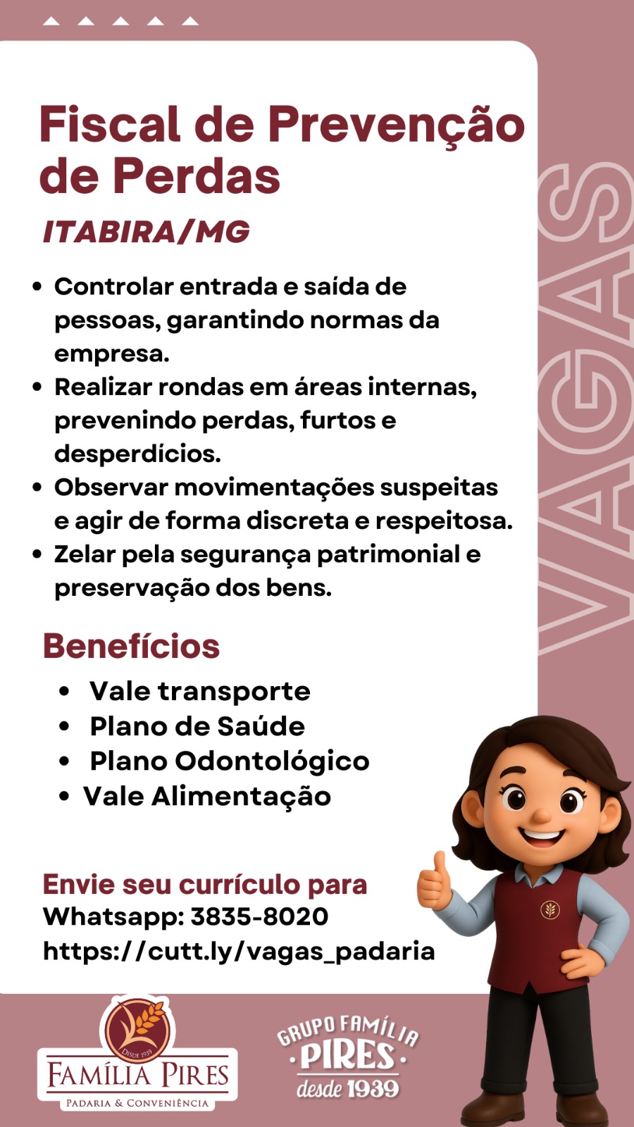 Confira as vagas de emprego disponíveis no Grupo Família Pires e Premium Executive Hotel