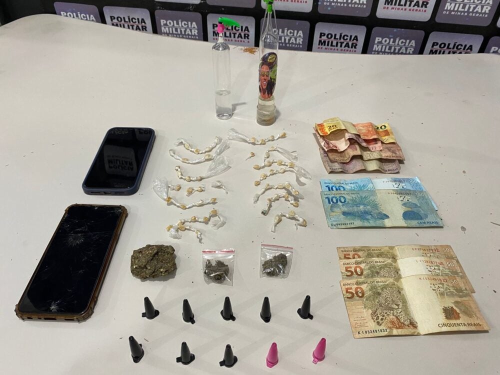 Polícia Militar prende jovem e apreende adolescente por tráfico em Itabira