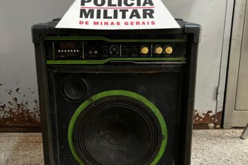 Polícia Militar apreende caixa de som após denúncia de perturbação do sossego em Itabira