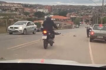 Motociclista fica em estado grave após colisão no bairro Ribeira de Baixo, em Itabira