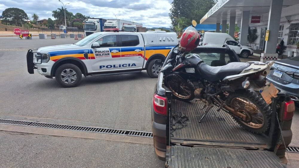 Bom Jesus do Amparo: motocicleta furtada é recuperada pela Polícia Militar na BR-381