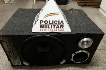 Polícia Militar apreende som automotivo por perturbação do sossego em Itabira