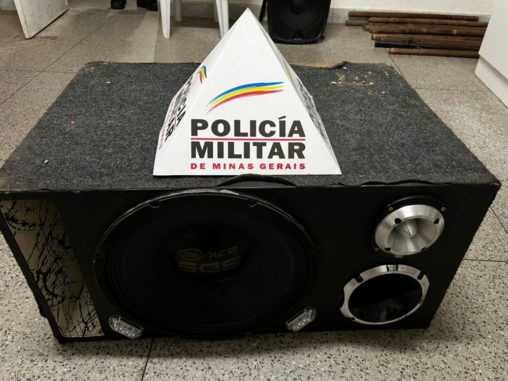 Polícia Militar apreende som automotivo por perturbação do sossego em Itabira