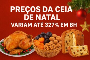 Preços da Ceia de Natal variam até 327% em BH, aponta pesquisa do Mercado Mineiro