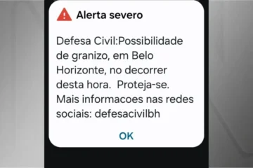 Temporal com granizo atinge BH e Defesa Civil registra chuva “extremamente forte” neste domingo