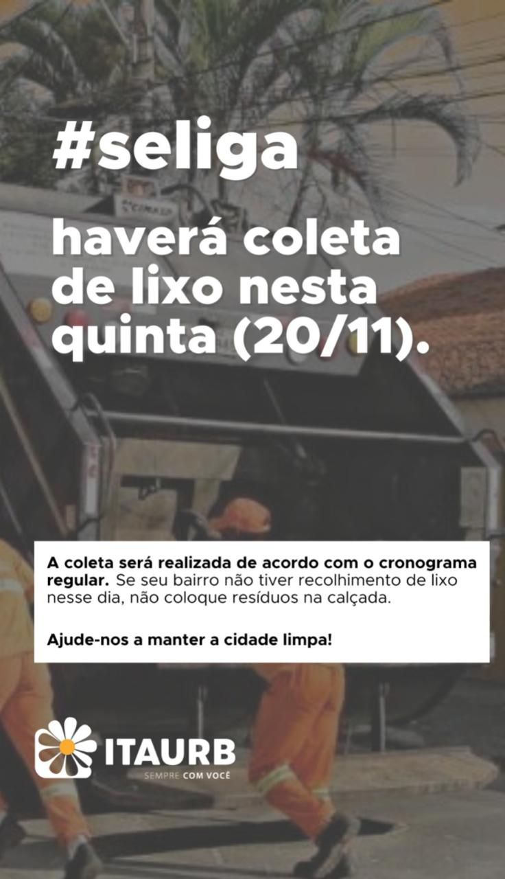 Itabira: coleta de lixo orgânico funcionará normalmente em Itabira, informa a Itaurb