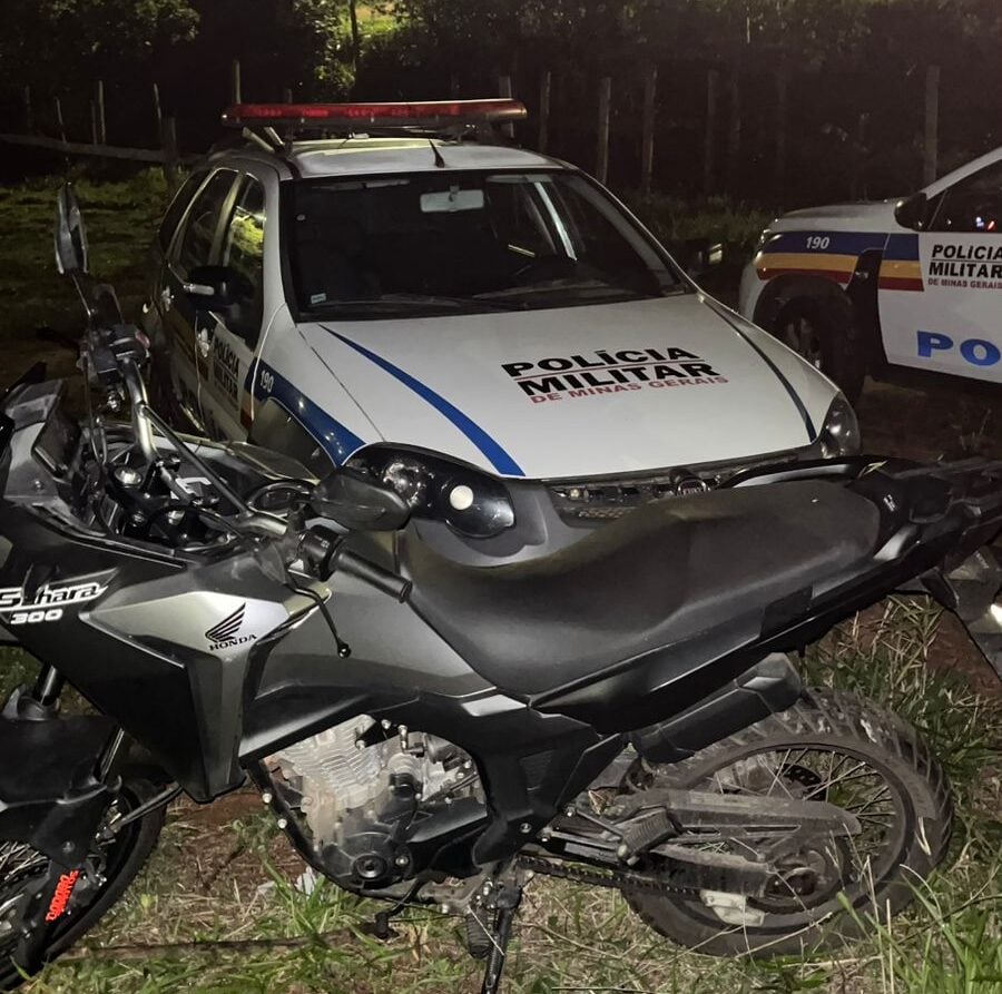 Polícia Militar recupera motocicleta roubada em Itabira e segue em busca dos autores