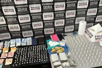 Polícia Militar prende três pessoas e apreende grande quantidade de drogas em Santa Bárbara