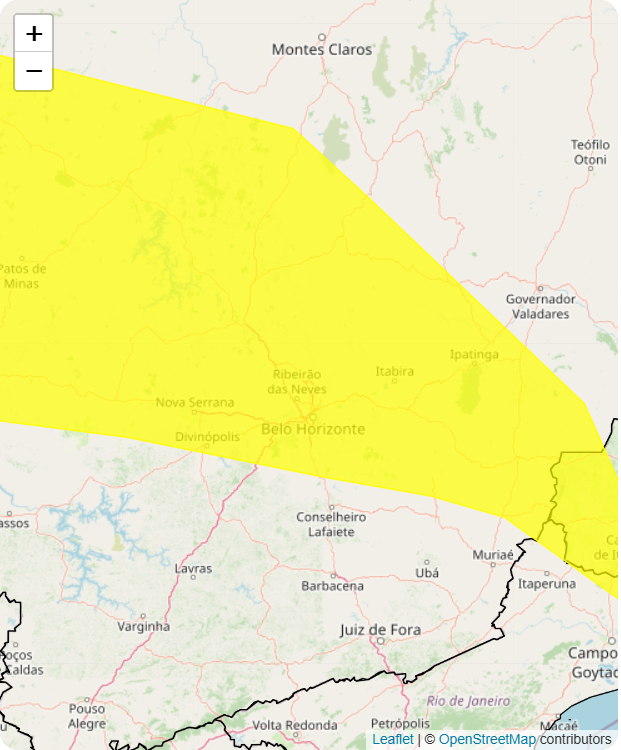 INMET emite alerta de tempestade para Itabira e região