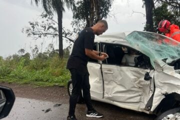 Duas pessoas se ferem em acidente na BR-381, em Caeté