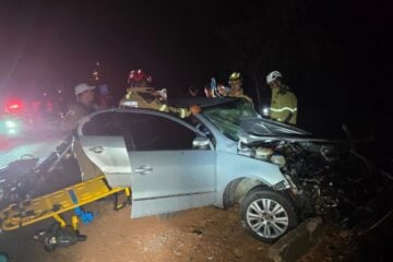 Colisão frontal deixa uma vítima fatal e cinco feridos na MG-238