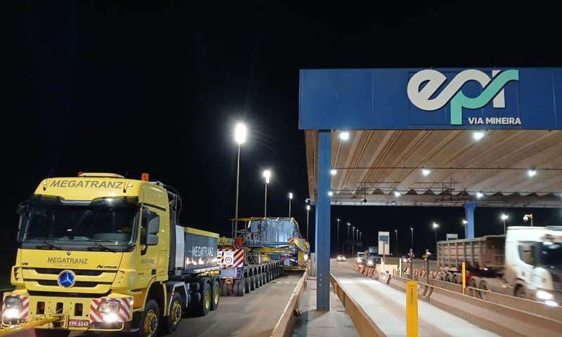 Transporte de carga especial avança até Congonhas e segue hoje à noite pela BR-040; saiba mais