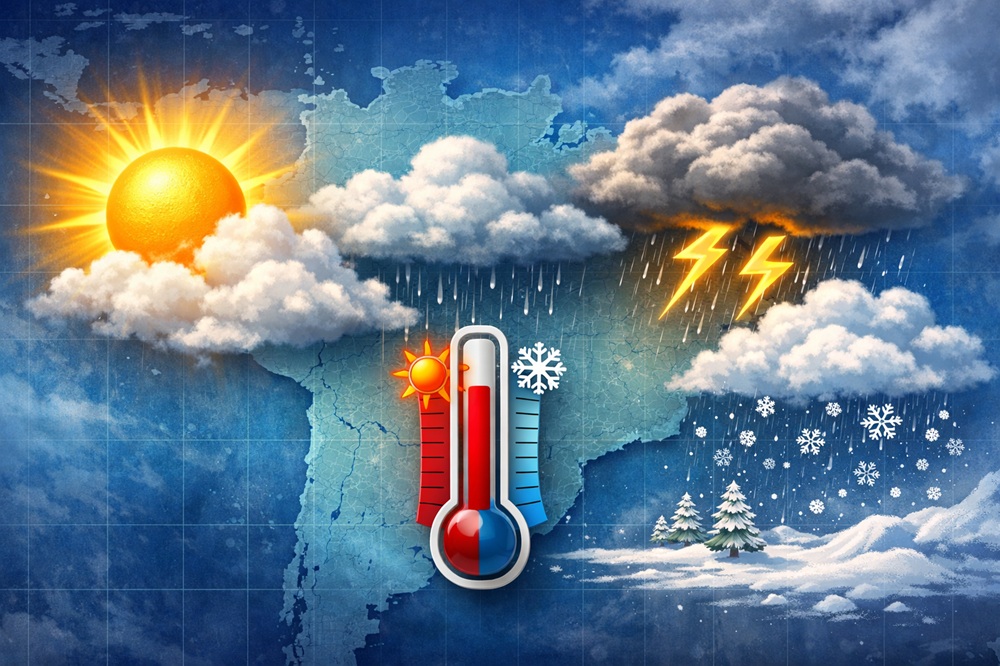 Tempo instável com pancadas de chuva marca esta terça-feira (30) em Minas Gerais