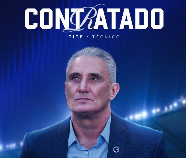 Cruzeiro anuncia oficialmente a contratação de Tite como novo treinador