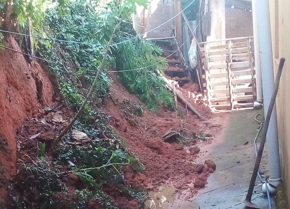 Chuvas em Itabira deixam uma família desabrigada e outras oito desalojadas, informa a Defesa Civil