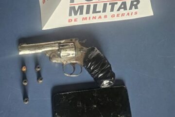 Jovem é preso com revólver após ameaçar mulher na zona rural de Santa Maria de Itabira