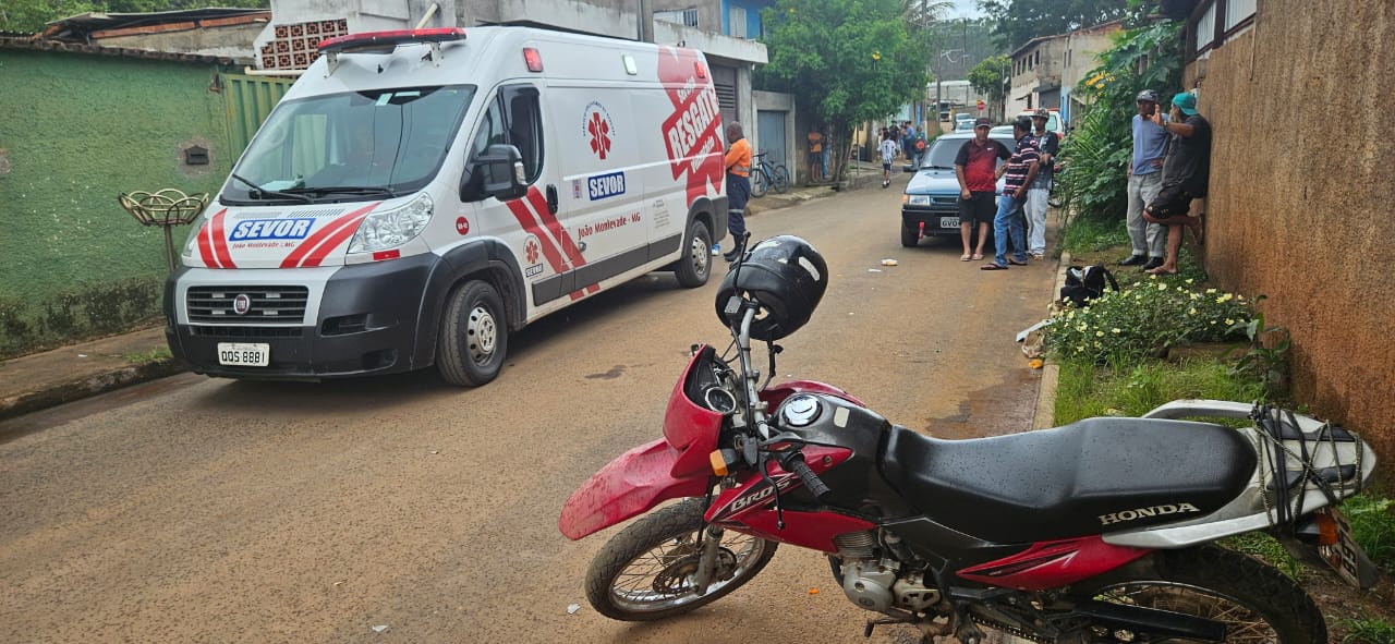 Adolescente fica ferido após colisão entre moto e carro em Rio Piracicaba