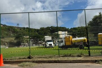 Campo do Ivipa é preparado pela Prefeitura de Itabira para inauguração da radioterapia no HNSD; presidente Lula participa da cerimônia