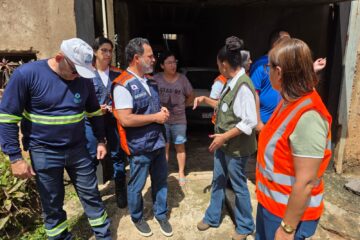 Itabira: prefeito Marco Antônio Lage vistoria áreas atingidas pelo temporal na noite de domingo
