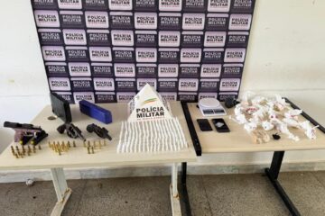 Homem é preso com drogas e armas de uso restrito durante operação da PM em Itabira