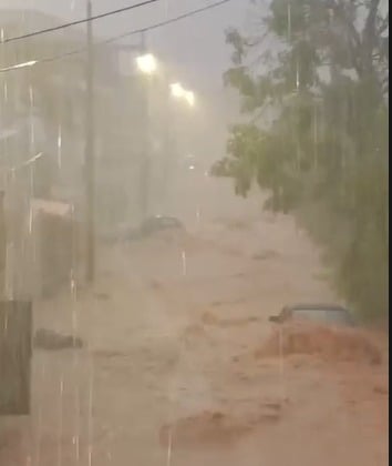 Temporal provoca alagamentos em Itabira neste domingo; cinco famílias estão desabrigadas