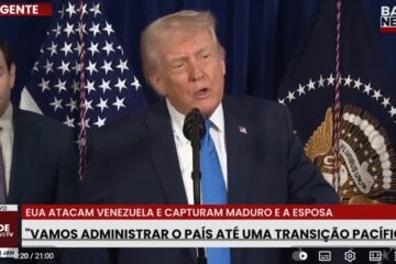 Após captura de Maduro, Trump afirma que EUA vão governar a Venezuela durante transição