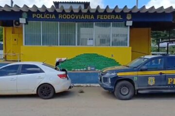 PRF apreende cerca de 200 quilos de drogas durante abordagem na BR-262, em Rio Casca