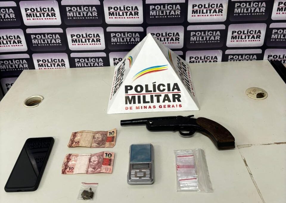 Adolescente é apreendido com arma artesanal e drogas no bairro Fênix, em Itabira