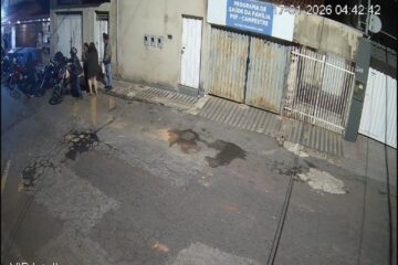 Câmeras flagram momento em que homem é morto a tiros no Campestre, em Itabira