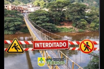 Chuvas provocam interdição de ponte e adiamento de contratações em Ferros