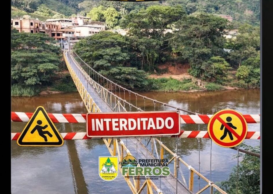 Chuvas provocam interdição de ponte e adiamento de contratações em Ferros