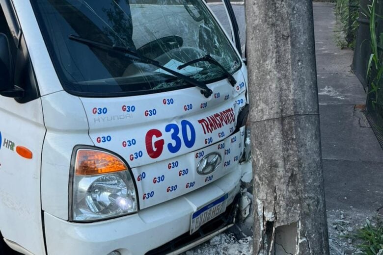 Motorista colide contra poste ao desviar de cachorro, em João Monlevade