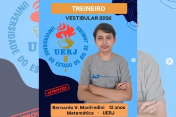 Com apenas 12 anos, aluno passa no vestibular em uma das faculdades mais disputadas do Brasil