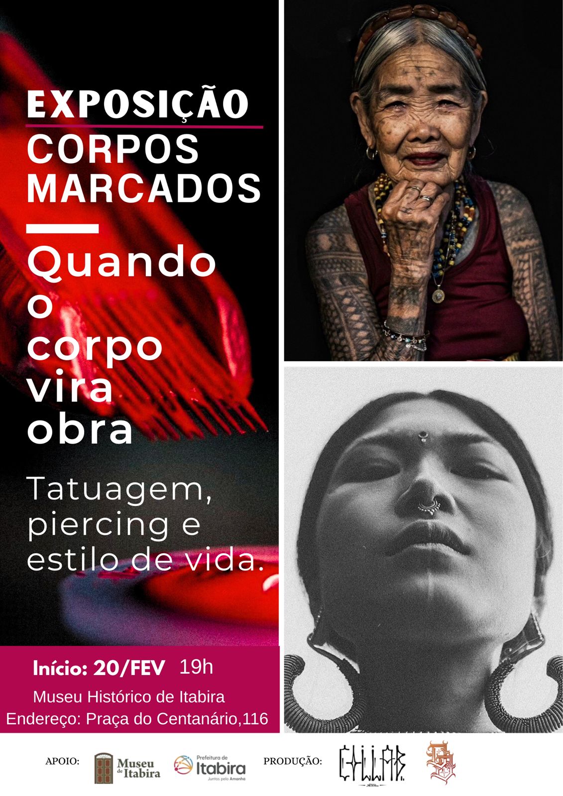 Pele como arte: Museu de Itabira abre exposição imersiva que transforma o corpo em obra viva
