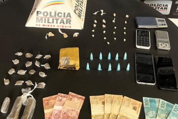 Dois homens são presos e adolescente é apreendido por tráfico de drogas em Barão de Cocais