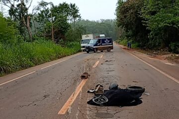 Motociclista morre em colisão frontal com caminhão na MG-436, em Barão de Cocais