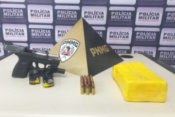 Denúncia anônima termina com prisão e apreensão de arma 9mm e cocaína em Itabira