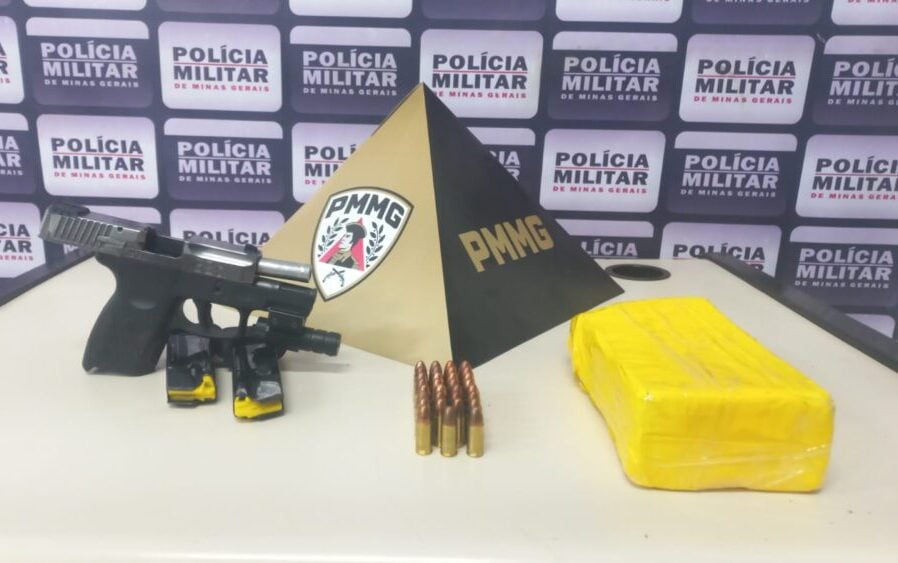 Denúncia anônima termina com prisão e apreensão de arma 9mm e cocaína em Itabira