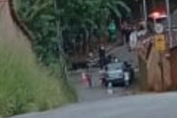 Batida entre duas motos deixa três feridos no bairro Abóboras, em Itabira