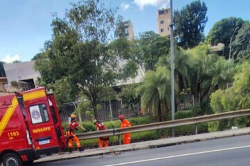 Bombeiros resgatam homem no rio Arrudas, no Centro de BH; vítima morreu no hospital