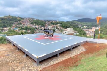 São Gonçalo inaugura heliponto do Pronto Atendimento e governo de Minas confirma abertura do bloco cirúrgico ainda este ano