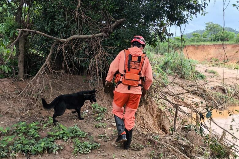 Buscas por vítima que desapareceu após chuva em Ubá continuam