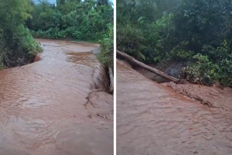 Estruturas de mineradora transbordam após temporal em Itatiaiuçu; sedimentos chegam ao córrego Samambaia