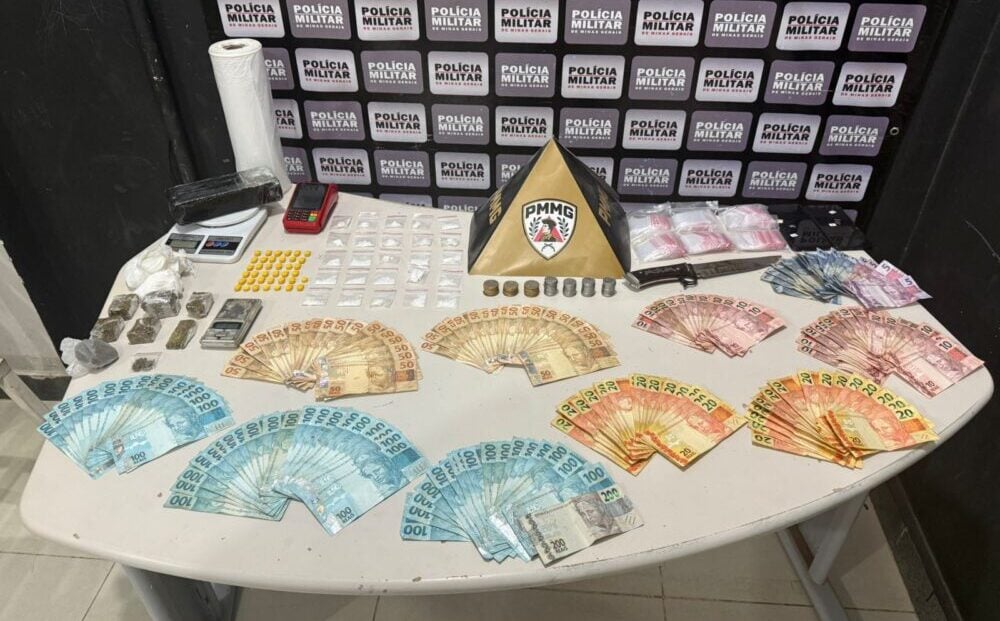 Polícia Militar apreende drogas, dinheiro e prende casal suspeito de tráfico em Itabira