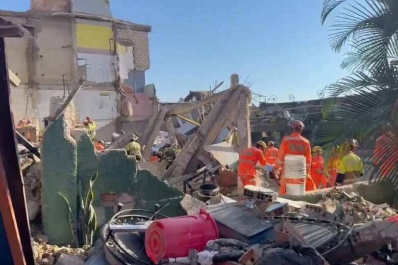 Asilo desaba em BH, deixa um morto e mobiliza força-tarefa de resgate