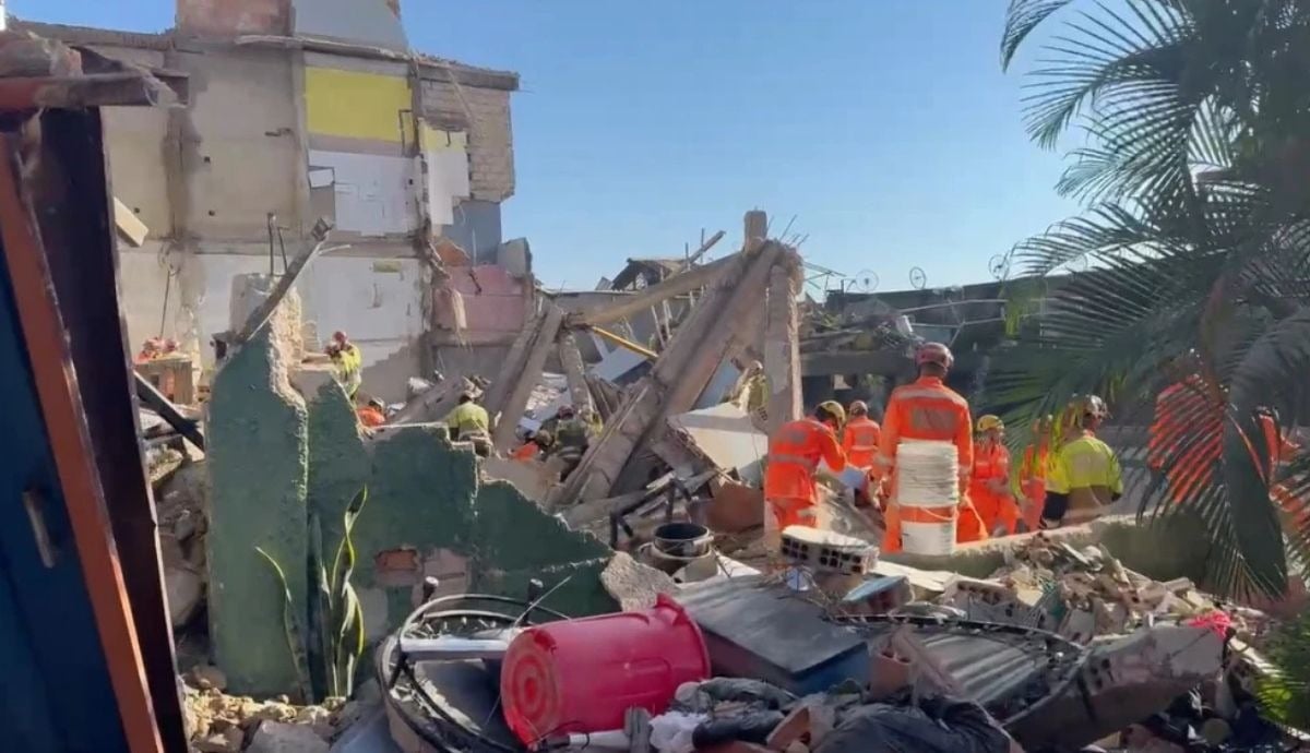 Asilo desaba em BH, deixa um morto e mobiliza força-tarefa de resgate