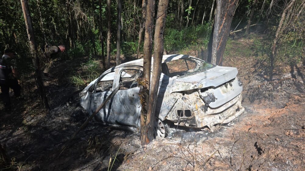 PM identifica suspeito de homicídio em João Monlevade e localiza carro usado no crime incendiado em São Gonçalo