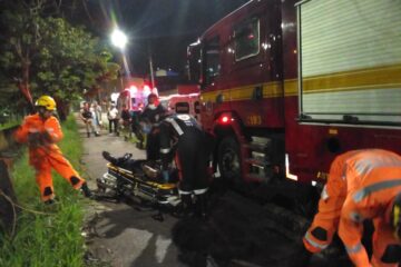 Homem é resgatado após cair em canal de água pluvial durante chuvas em Itabira