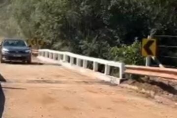 DER-MG libera ponte na MG-030
